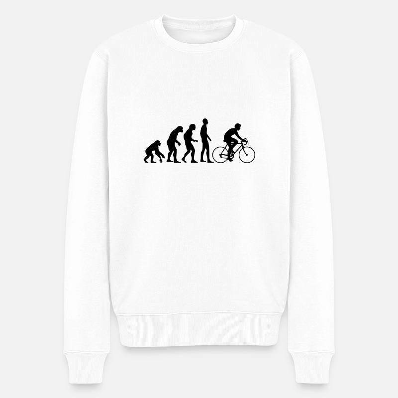 Evolution humaine Racing - Pull Premium bio Homme - blanc