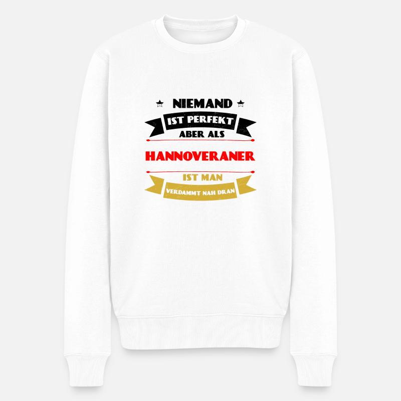 Perfekter Hannoveraner - Hannover Deutschland DE - Männer Premium Bio Pullover - Weiß