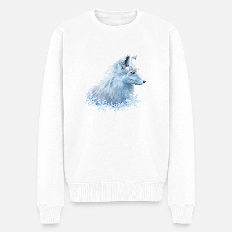 Polarfuchs - Männer Premium Bio Pullover - Weiß