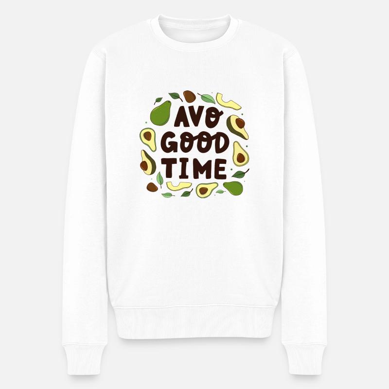 L’avocat dit bon temps - Pull Premium bio Homme - blanc