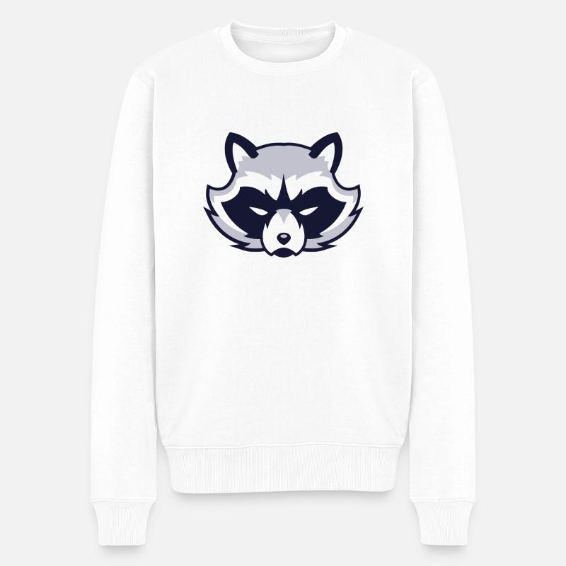 GESICHT - Männer Premium Bio Pullover - Weiß