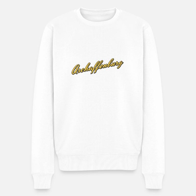 Aschaffenburg - Männer Premium Bio Pullover - Weiß
