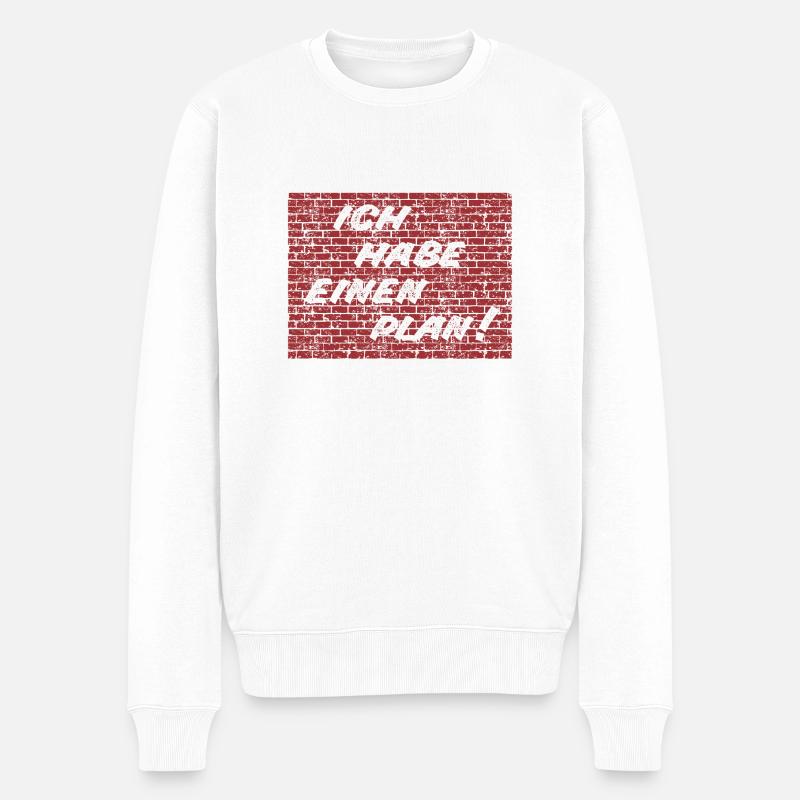 Kult - Ich habe einen Plan! - DDR TV - Männer Premium Bio Pullover - Weiß