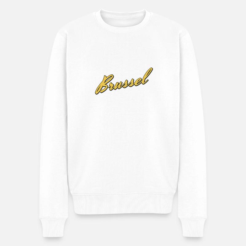 Brussel - Pull Premium bio Homme - blanc
