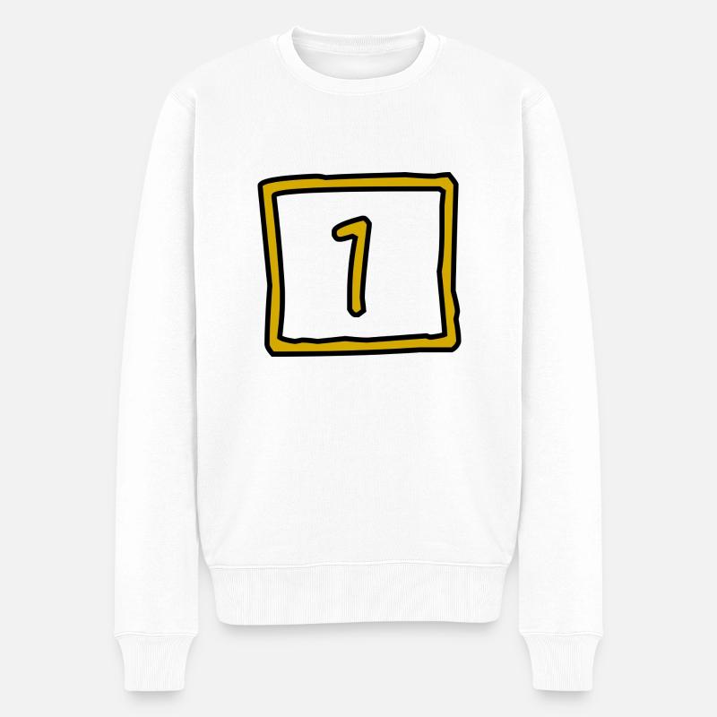 JOYEUX ANNIVERSAIRE. HAPPY BIRTHDAY. ANNIVERSAIRE. - Pull Premium bio Homme - blanc