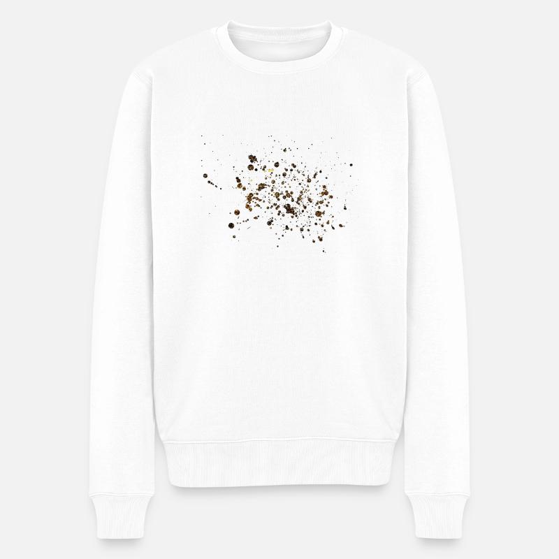 Blobs dorés - Pull Premium bio Homme - blanc