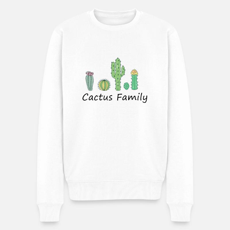 Cactus family - Männer Premium Bio Pullover - Weiß