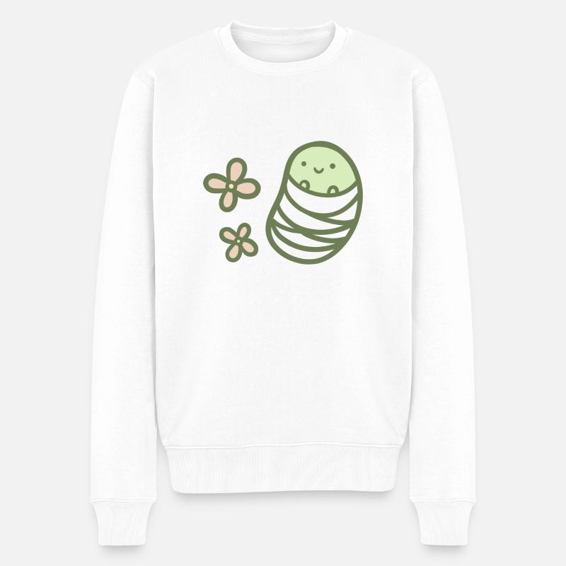 Haricot sucré - Printemps - Pull Premium bio Homme - blanc