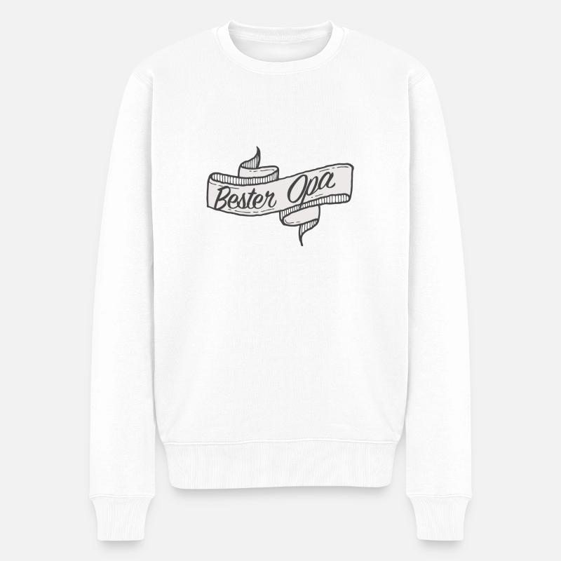 Bester Opa - Männer Premium Bio Pullover - Weiß