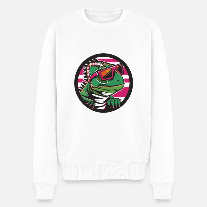 Chameleon Cool Comic - Men's Premium Organic Jumper - white