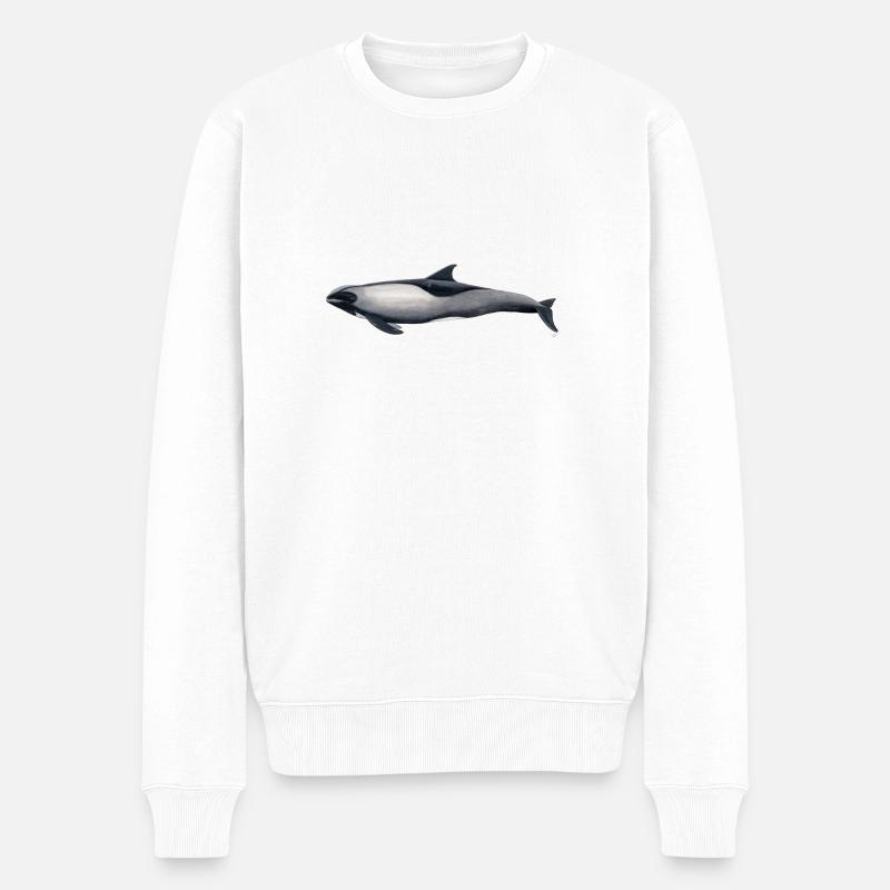 Dolphin Kopf Melone - Peponocephala electra - Männer Premium Bio Pullover - Weiß