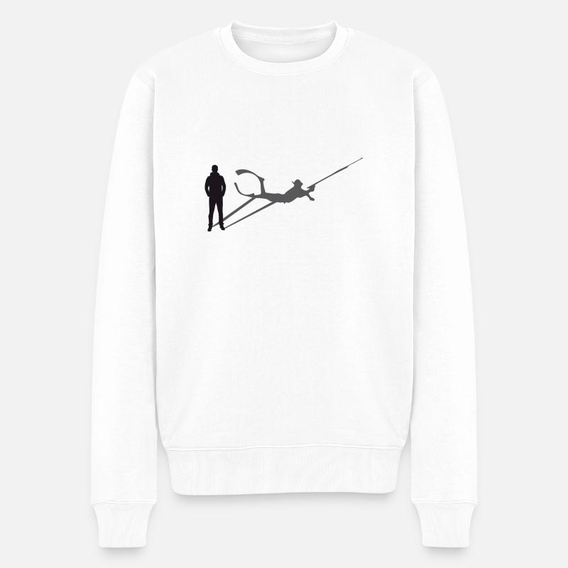 Poisson de lance d’ombre - Pull Premium bio Homme - blanc