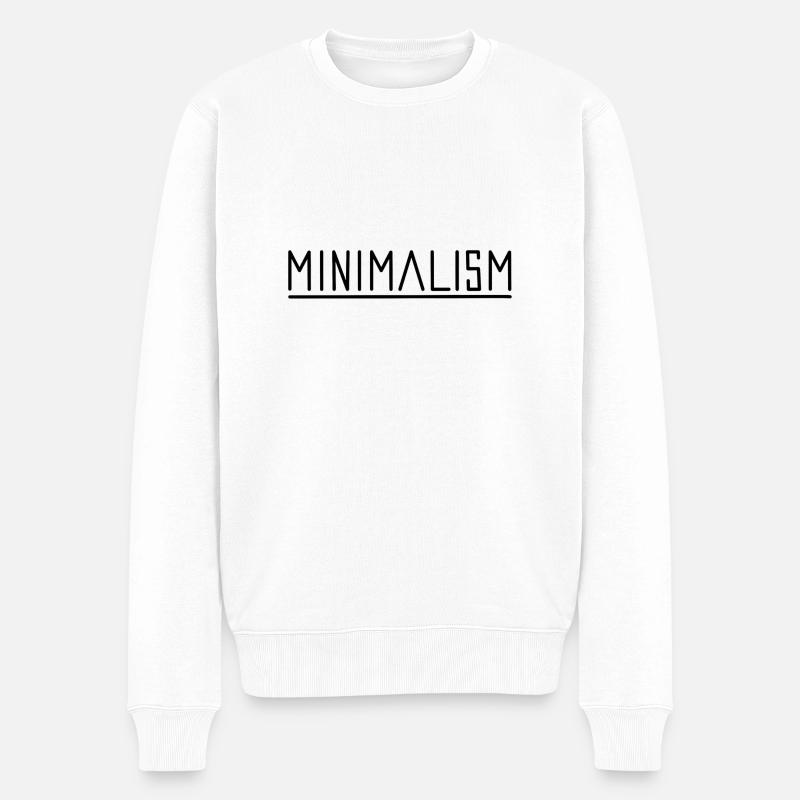 Minimalismus - Männer Premium Bio Pullover - Weiß