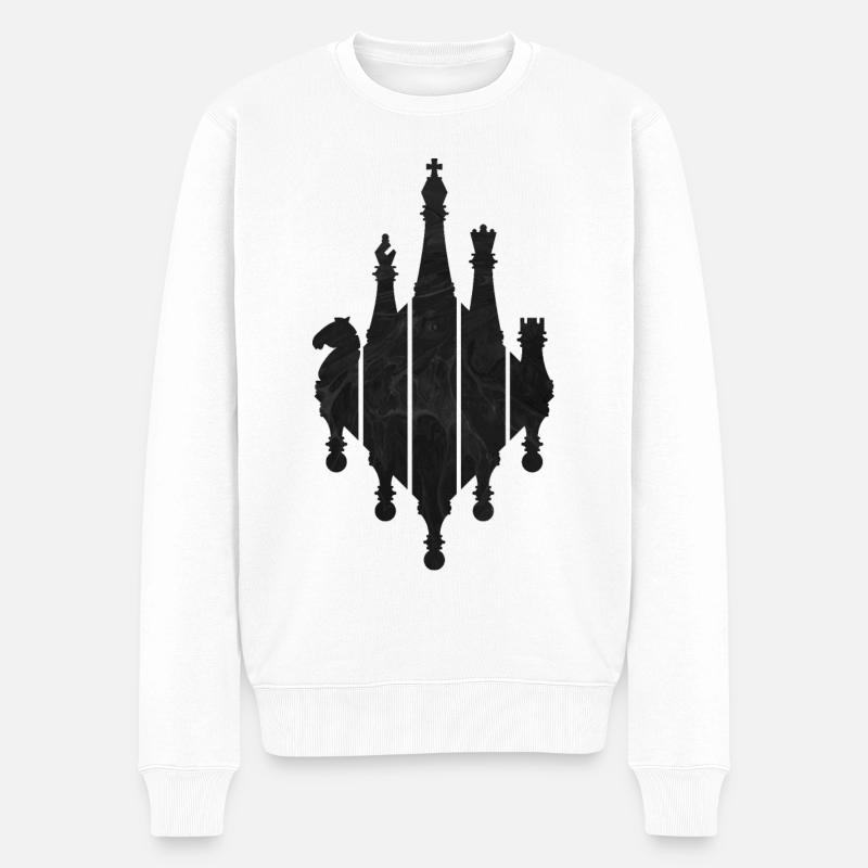 JEU D’ÉCHECS - Pull Premium bio Homme - blanc