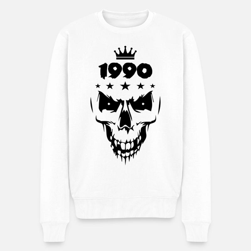 Crâne (1990) - Pull Premium bio Homme - blanc