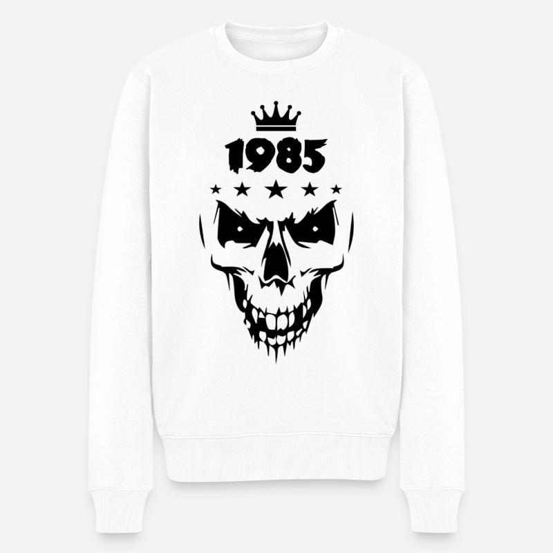 Crâne (1985) - Pull Premium bio Homme - blanc