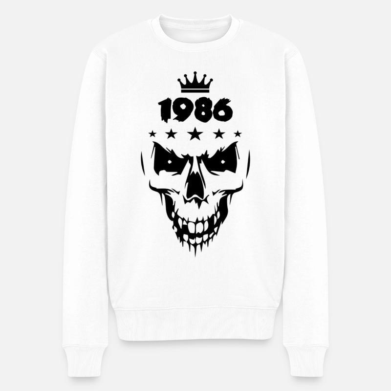 Crâne (1986) - Pull Premium bio Homme - blanc