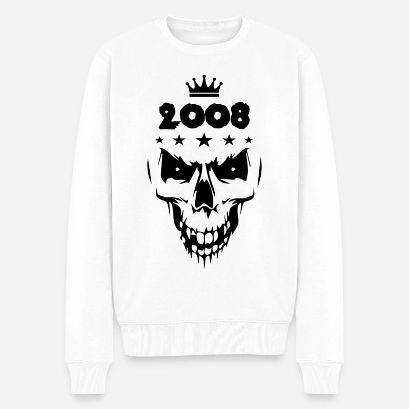 2008 Crâne - Pull Premium bio Homme - blanc