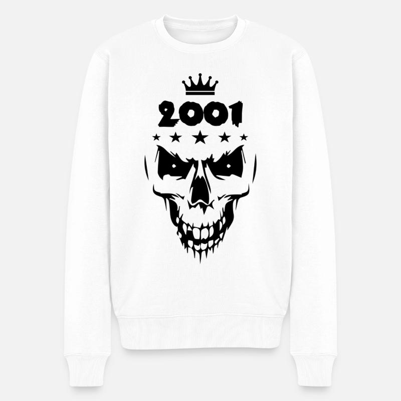 Crâne (2001) - Pull Premium bio Homme - blanc