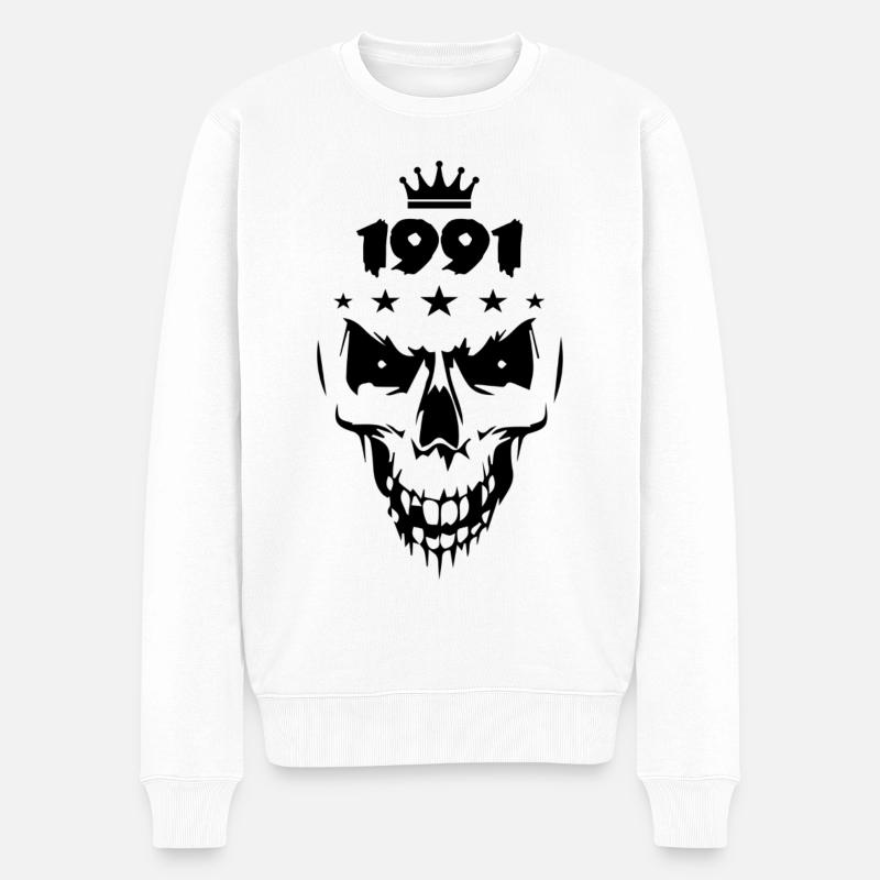 Crâne (1991) - Pull Premium bio Homme - blanc