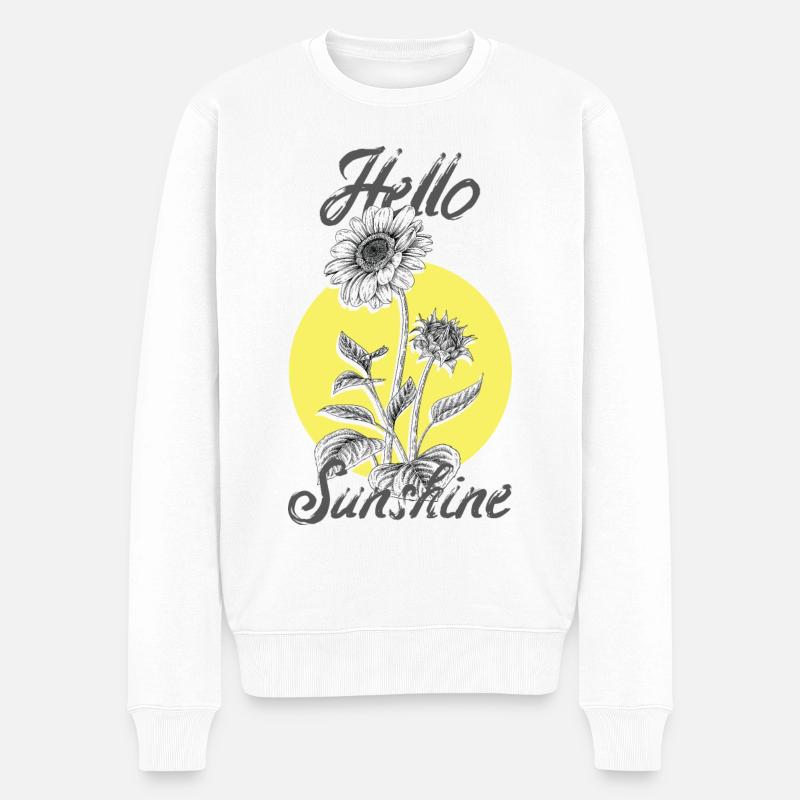 Hallo Sonnenschein Sommer - Männer Premium Bio Pullover - Weiß