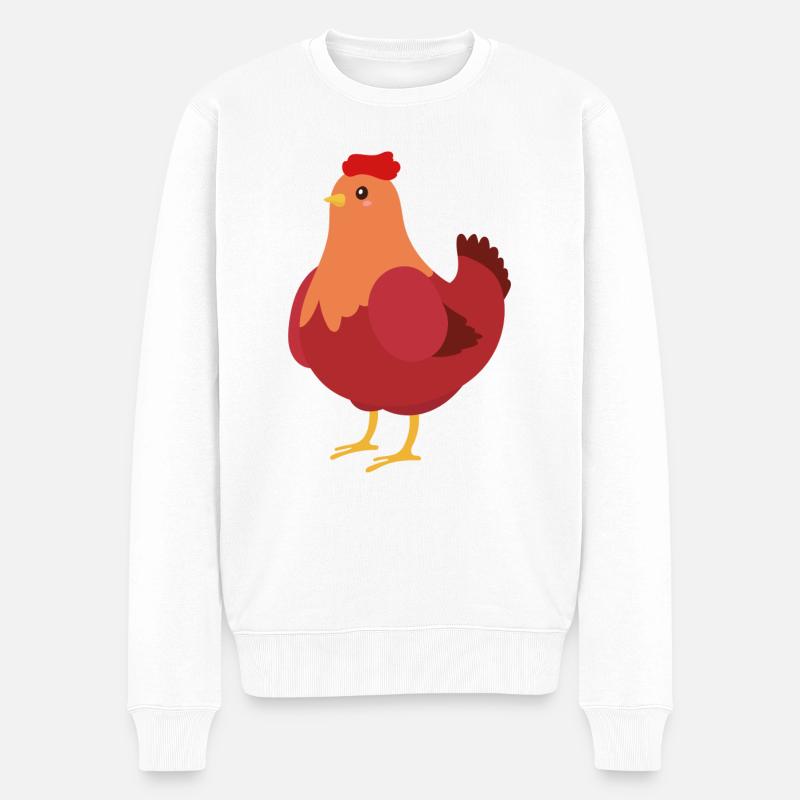 Poule - Pull Premium bio Homme - blanc