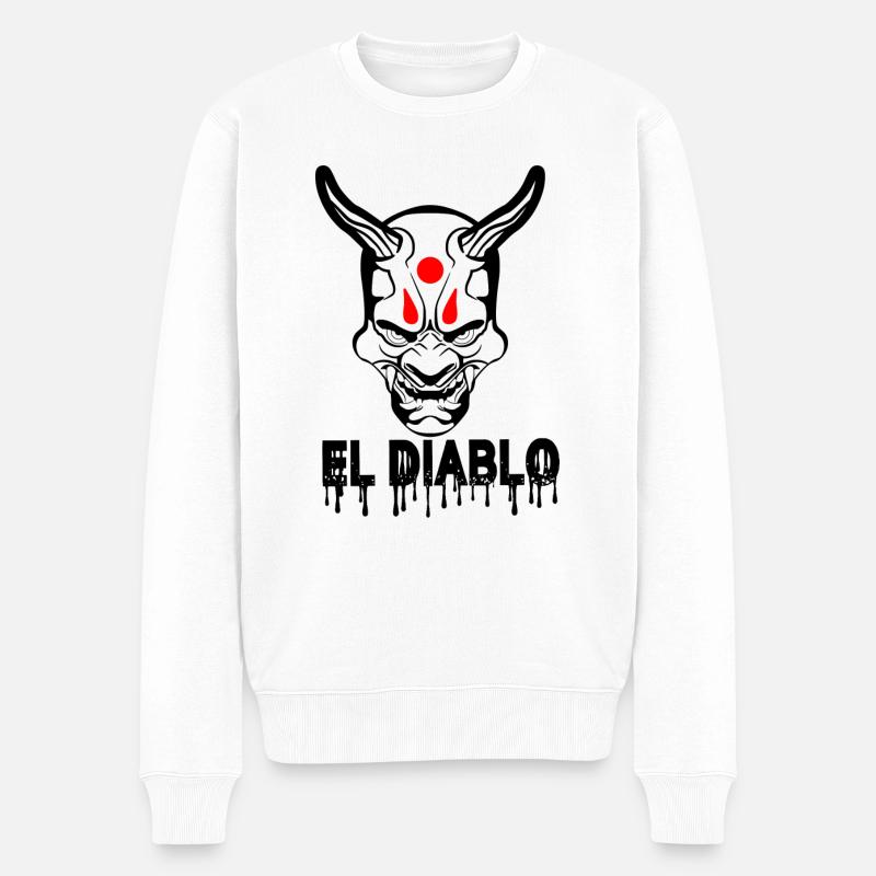el diablo 1 - Pull Premium bio Homme - blanc