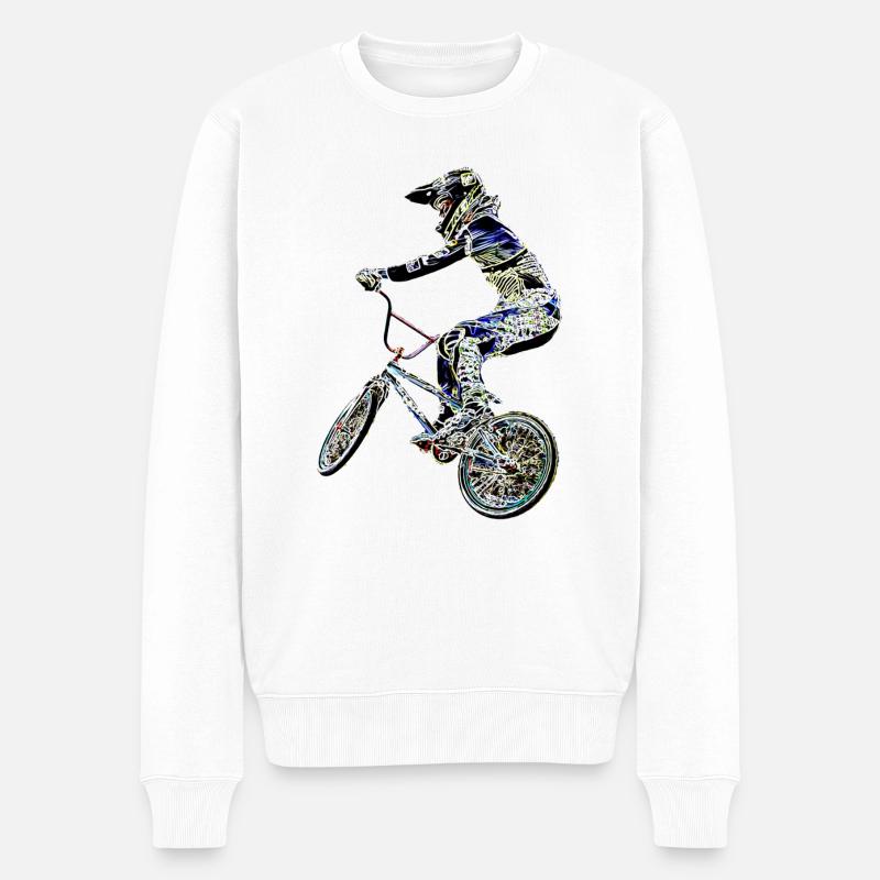 bmx - Pull Premium bio Homme - blanc