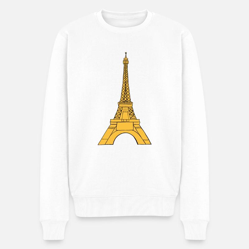 Tour Eiffel - Pull Premium bio Homme - blanc