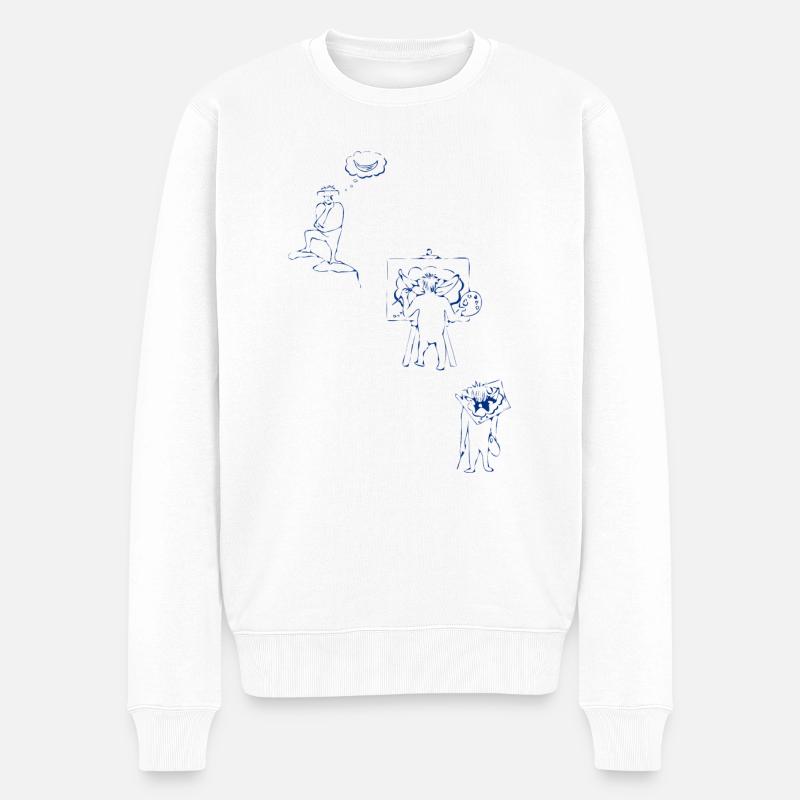 Le peintre - Pull Premium bio Homme - blanc