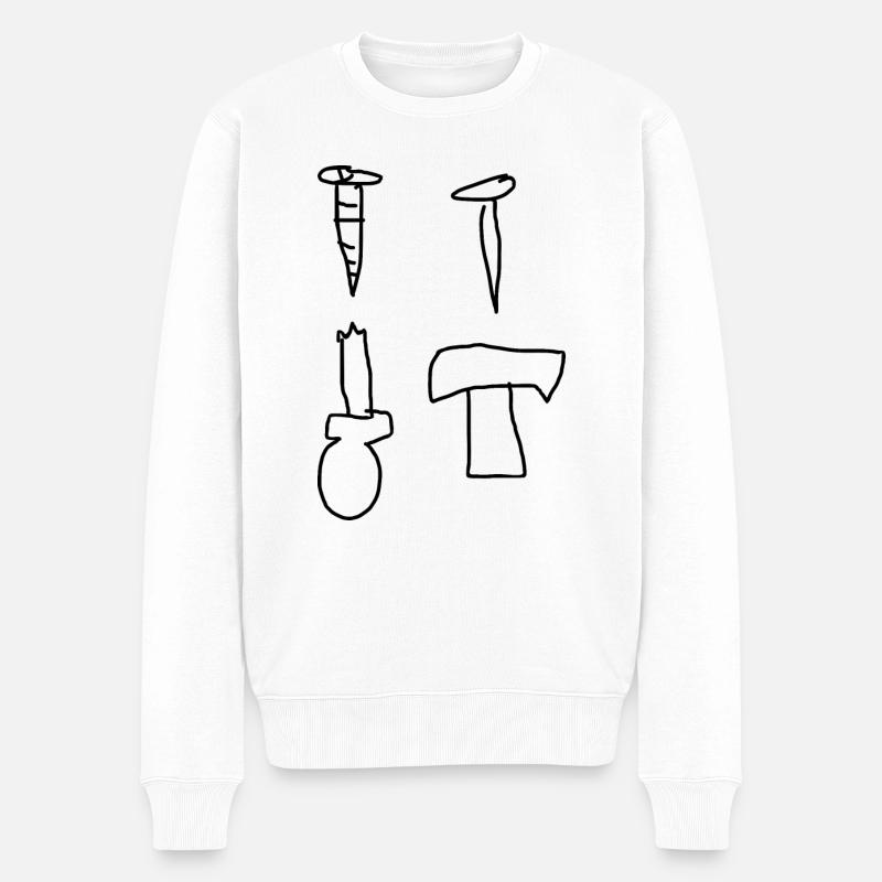 Handwerker - Männer Premium Bio Pullover - Weiß