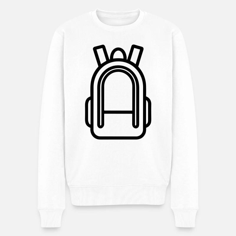 Rucksack - Männer Premium Bio Pullover - Weiß
