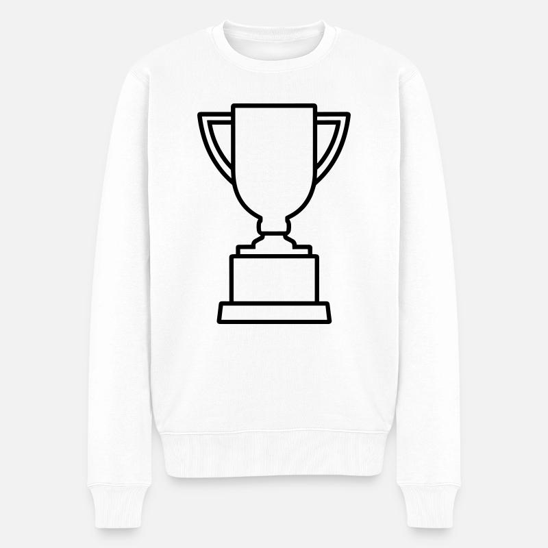 Trophäe - Männer Premium Bio Pullover - Weiß