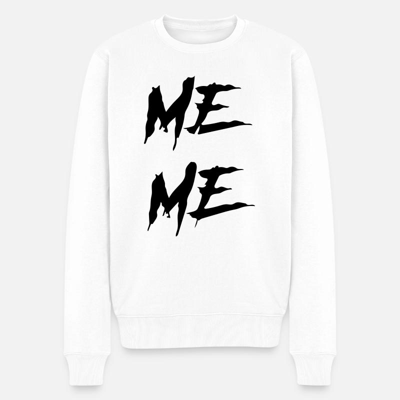 ich mich - Männer Premium Bio Pullover - Weiß