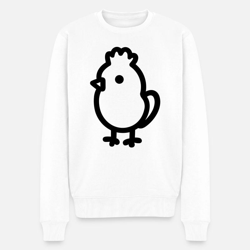 Küken - Männer Premium Bio Pullover - Weiß