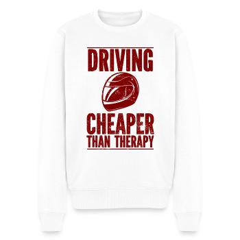 Car Vintage Racing Car Lovers Car Veterans - Men's Premium Organic Jumper - white - Front - Thijin (182cm)