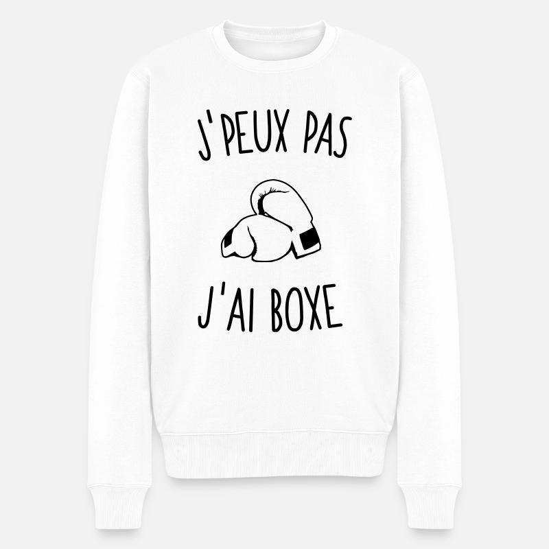J'peux pas j'ai boxe 1c - Pull Premium bio Homme - blanc