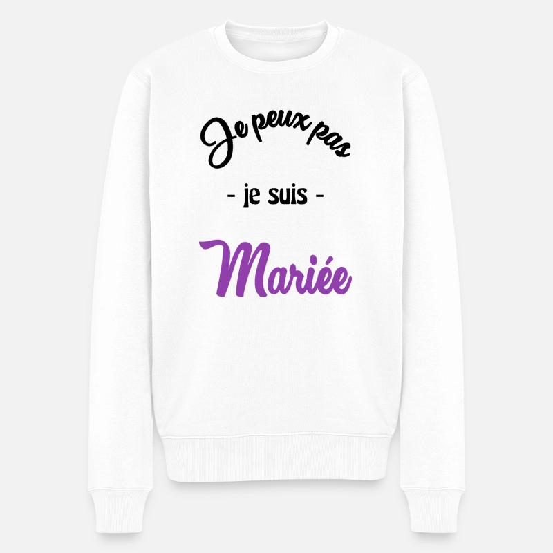 MARIEE - Pull Premium bio Homme - blanc