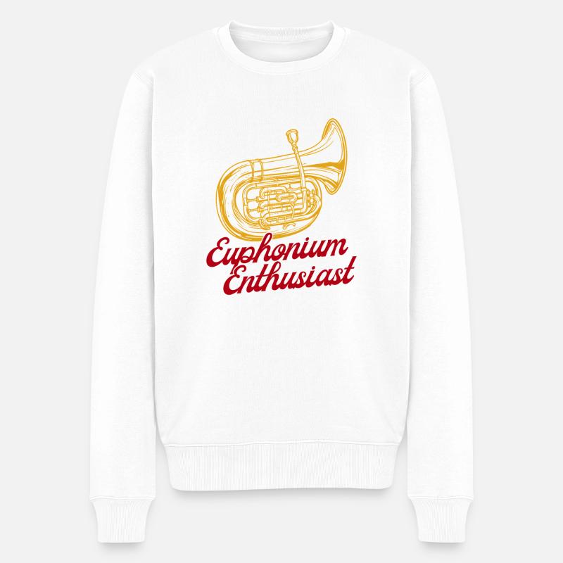Fanfare baryton passionné d’euphonium - Pull Premium bio Homme - blanc