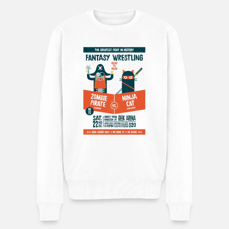 Fantasy wrestling - Pull Premium bio Homme - blanc