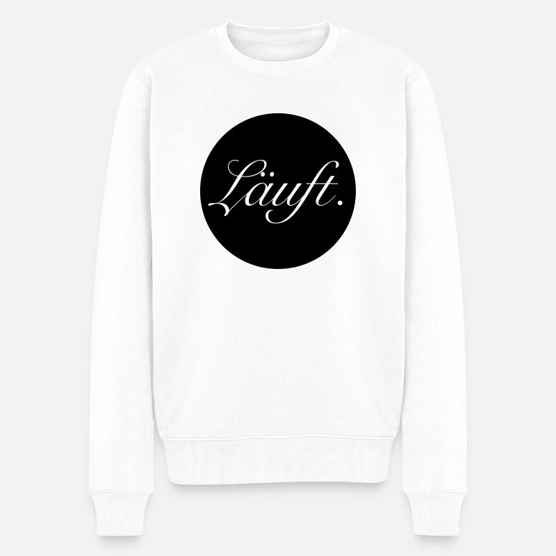 Läuft. - Männer Premium Bio Pullover - Weiß