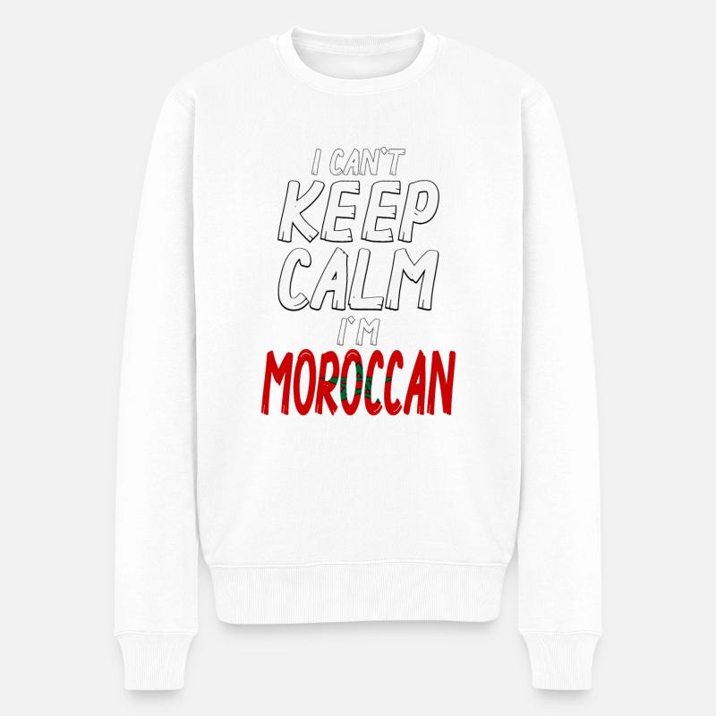 Keep Calm I´m Morrocan - Pull Premium bio Homme - blanc