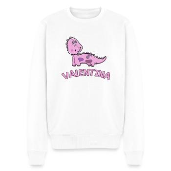 Dinosaurier lustig Kind Valentina Geschenk Geburts - Männer Premium Bio Pullover - Weiß - Vorne - Thijin (182cm)