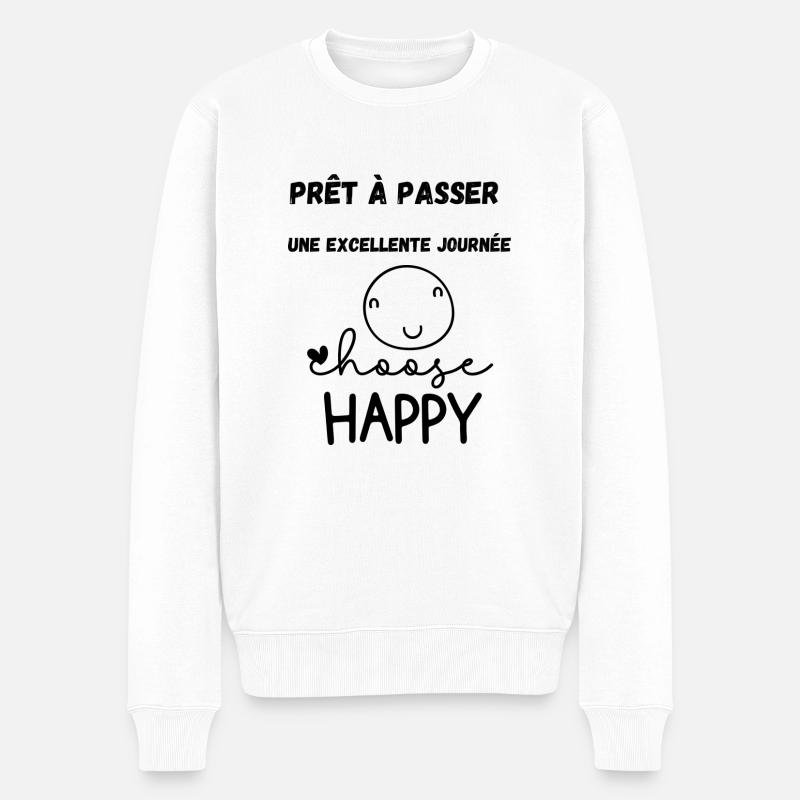 Positive T-shirt - Pull Premium bio Homme - blanc