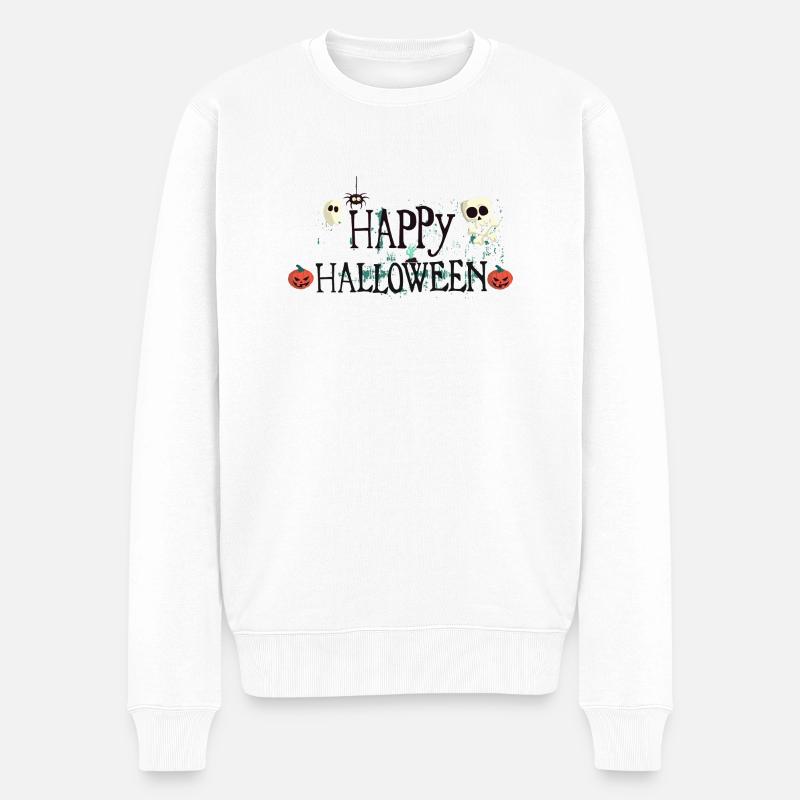 Happy Halloween - Pull Premium bio Homme - blanc