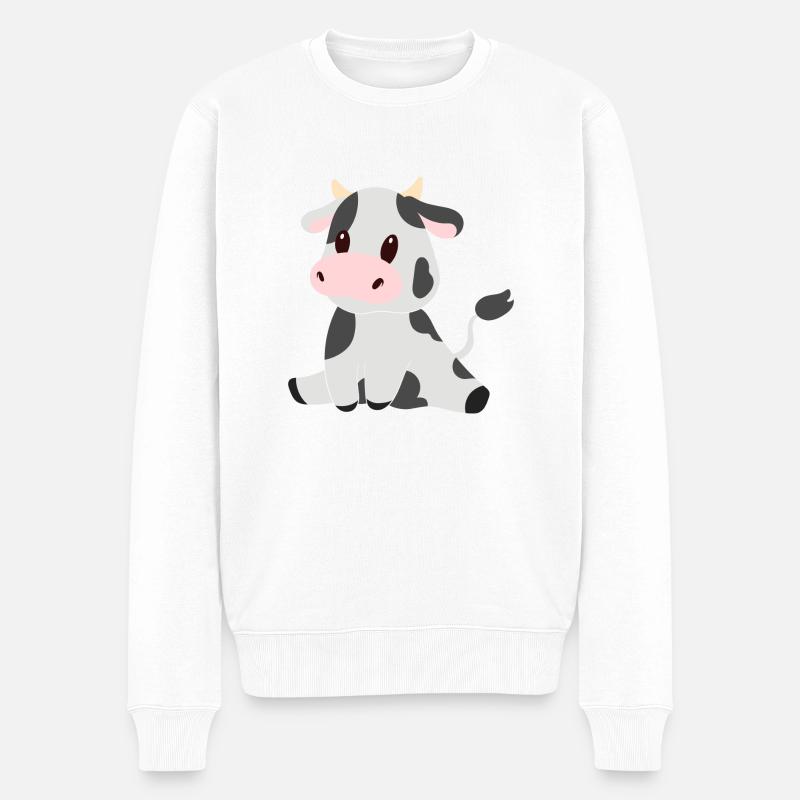 Vache douce - Pull Premium bio Homme - blanc