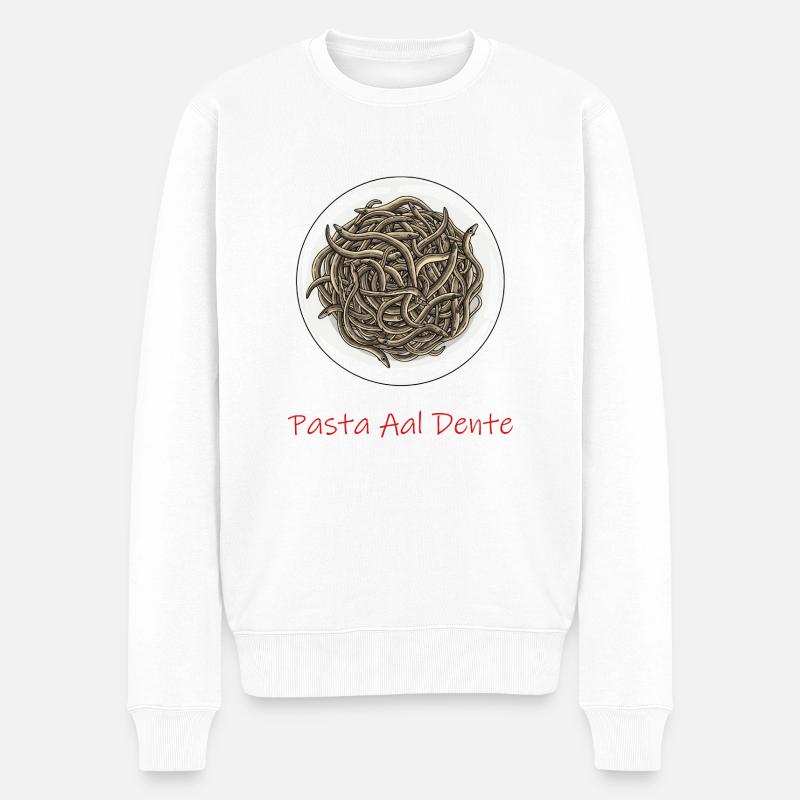 Pasta Aal Dente - Männer Premium Bio Pullover - Weiß