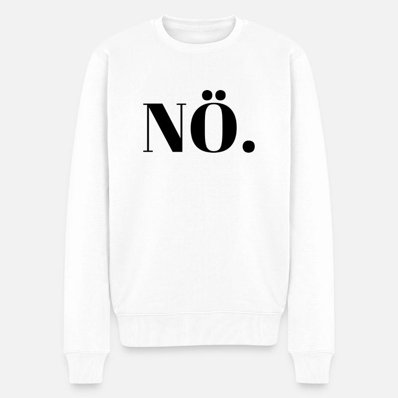Nö - Männer Premium Bio Pullover - Weiß