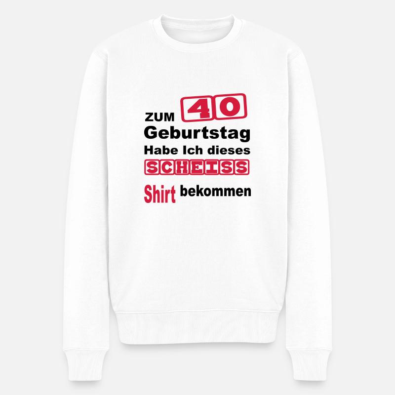 40e anniversaire - Pull Premium bio Homme - blanc