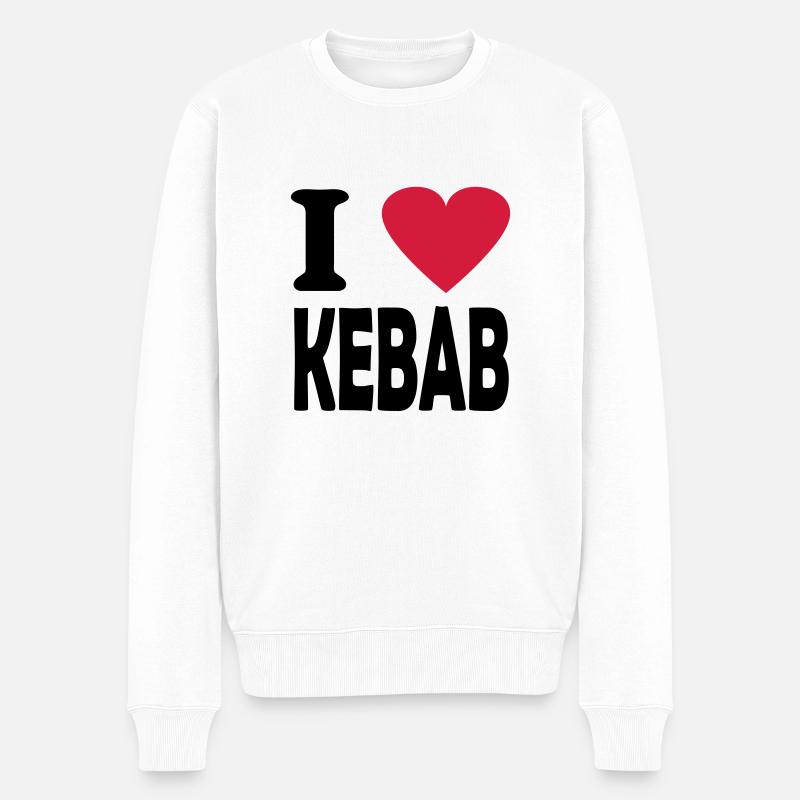 kebab - Premium økologisk genser for menn - hvit